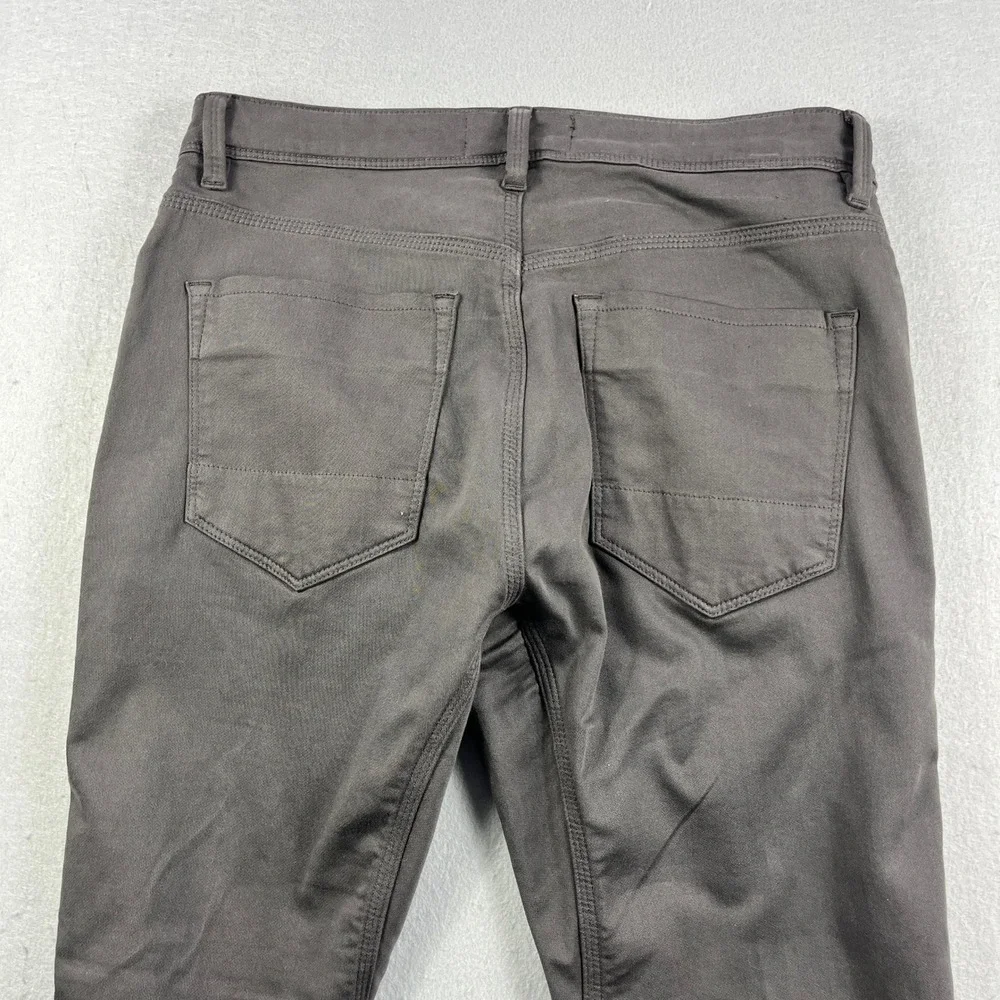 DUER N2X Slim Fit Pants Mens 33x30 Charcoal Grey Performance Stretch 5-Pocket - Picture 8 of 8